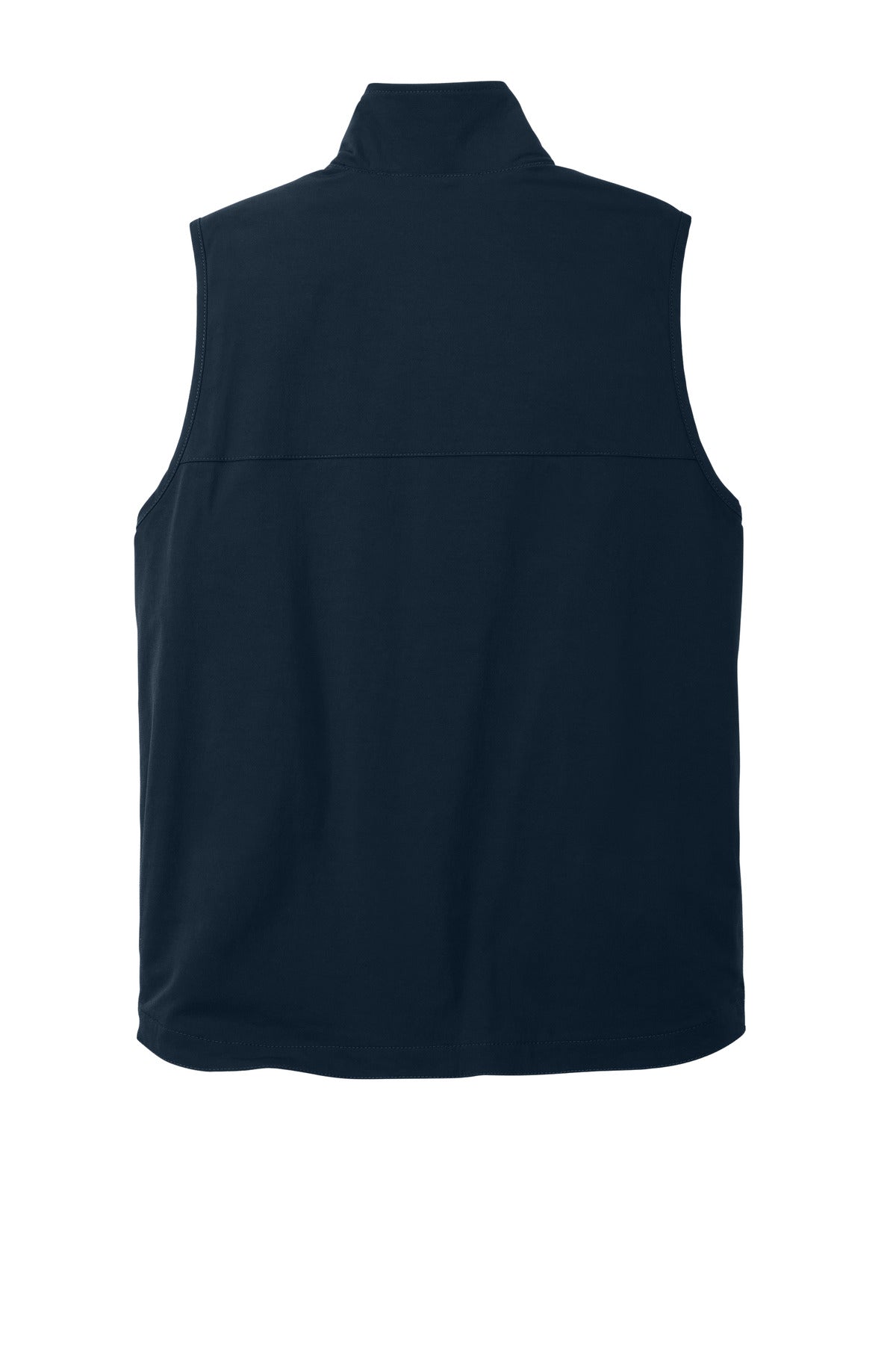 Rear View of Navy Carhartt Super Dux Soft Shell Vest CT105535 plain