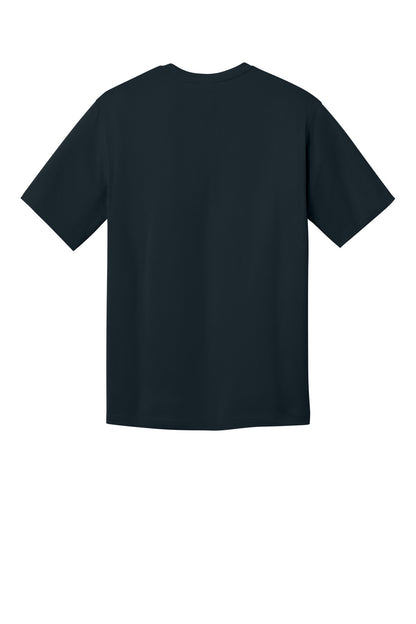 Rear View of Navy CornerStone Workwear Pro Short Sleeve Tee CS440 plain