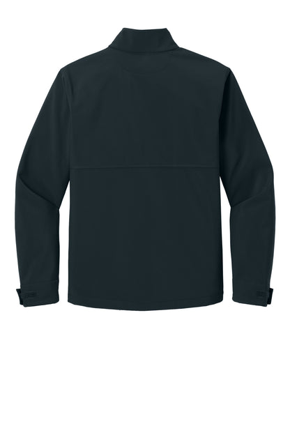 Rear View of Navy CornerStone Workwear Soft Shell CSJ70 plain