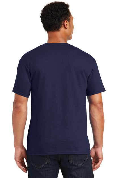 Rear View of Navy Jerzees - Dri-Power 50/50 Cotton/Poly T-Shirt. 29M plain