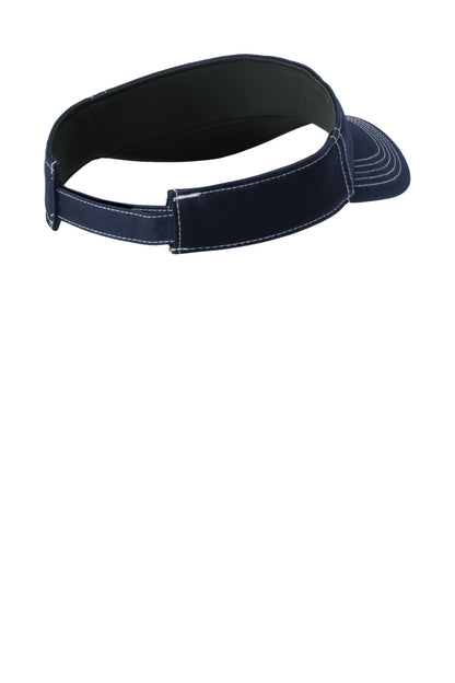 Rear View of Navy Nike Dri-FIT Ace Visor NKFB6446 plain