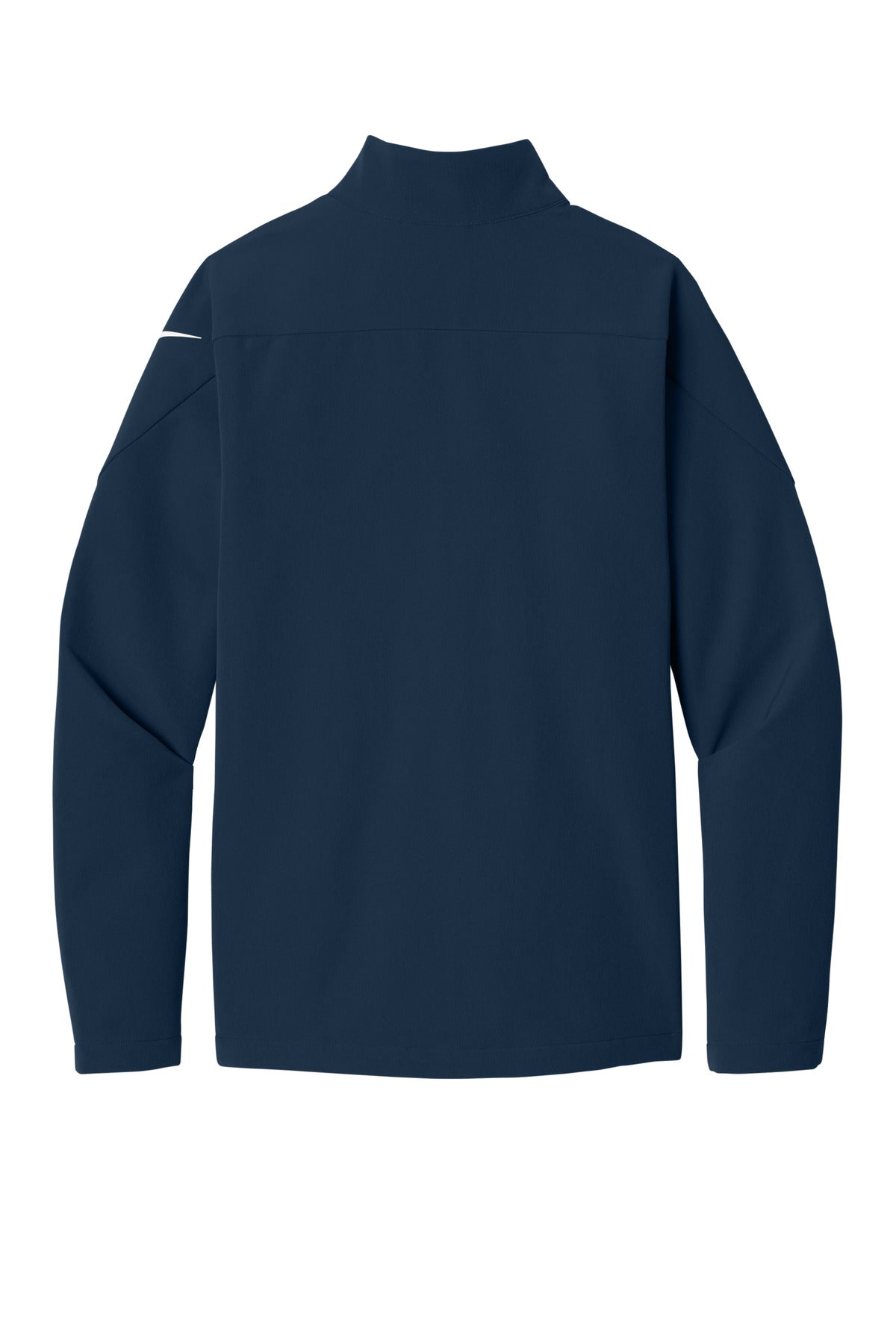 Rear View of Navy Nike Full-Zip Soft Shell Jacket NKHM7926 plain