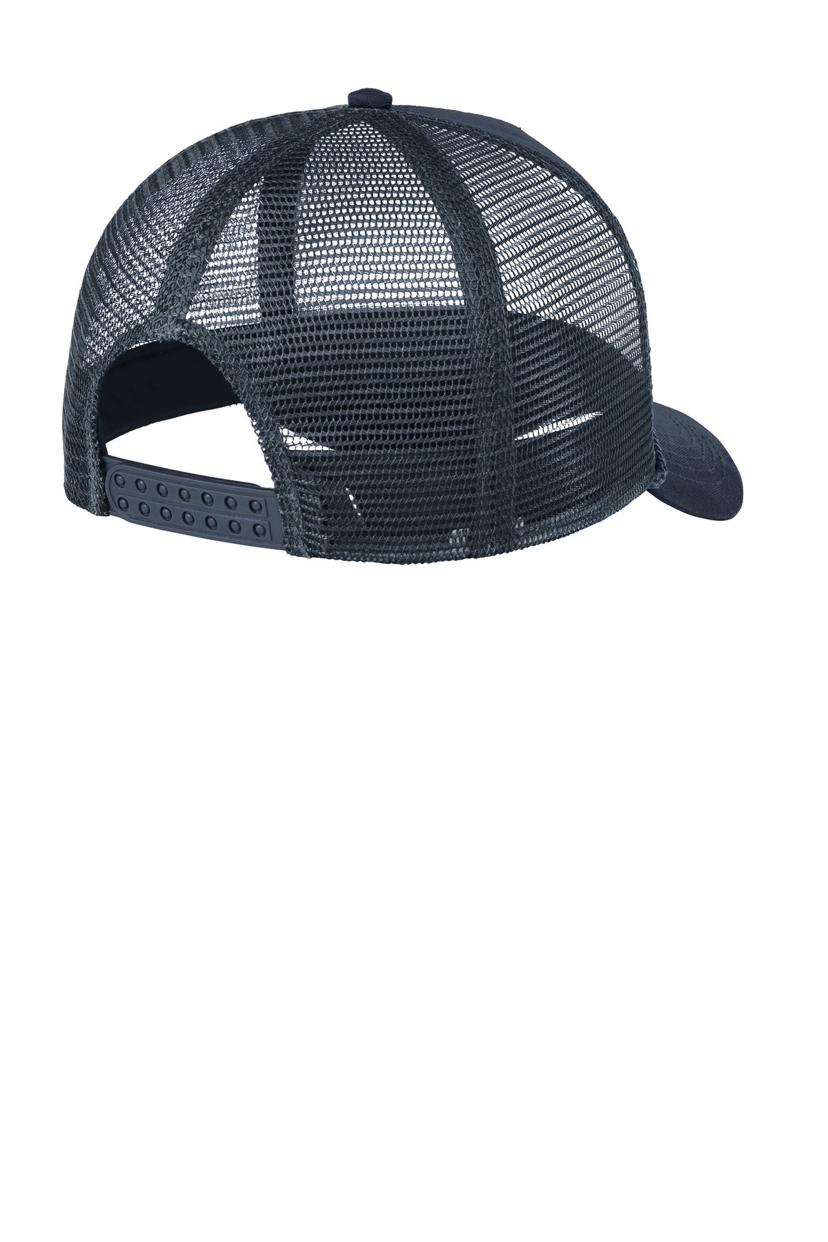 Rear View of Navy Port Authority 5-Panel Snapback Cap. C932 plain