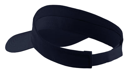 Rear View of Navy Port Authority Fashion Visor. CP45 plain