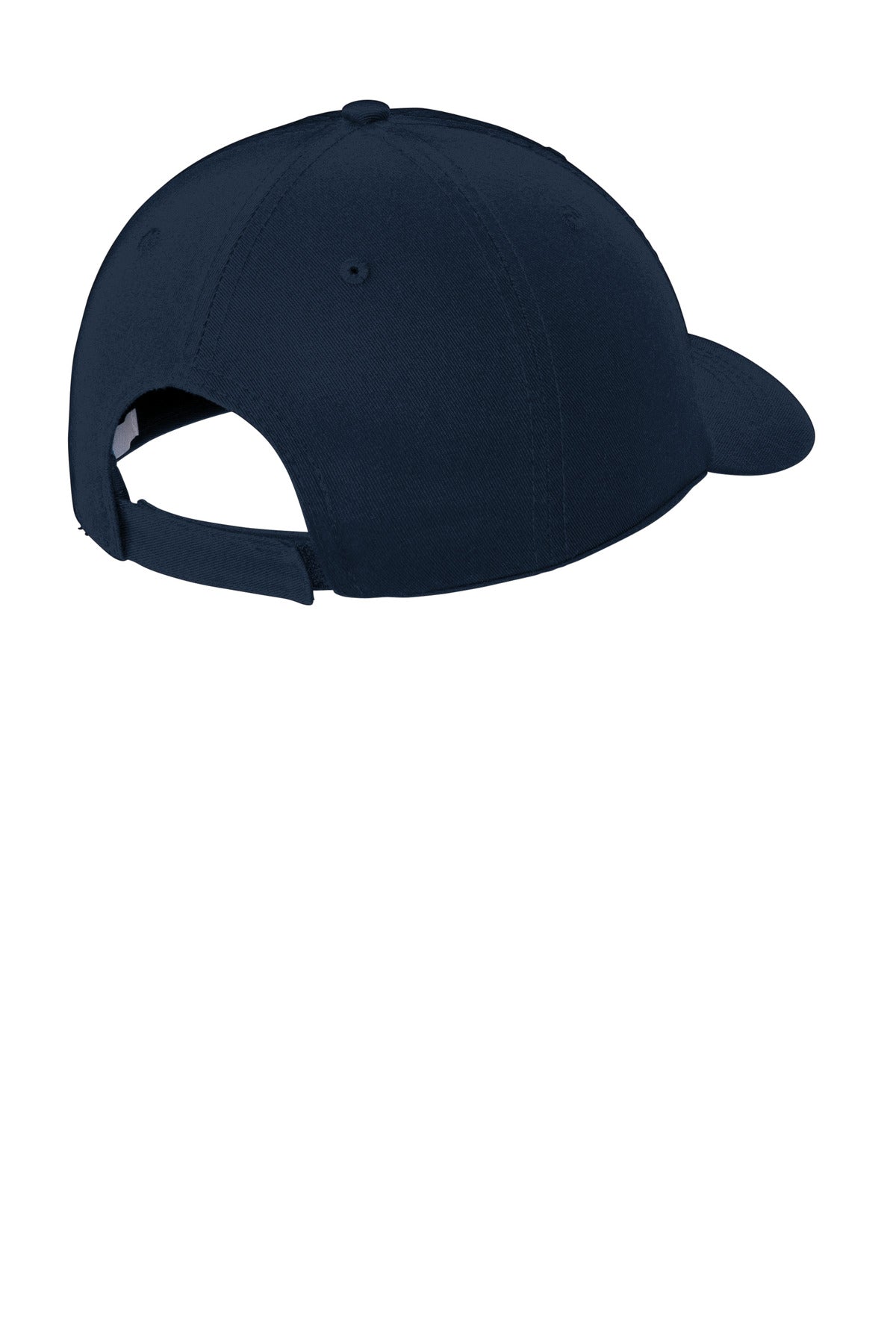 Rear View of Navy Port Authority Washed Twill Cap. CP78 plain