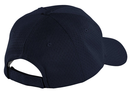 Rear View of Navy Port Authority Youth Pro Mesh Cap. YC833 plain