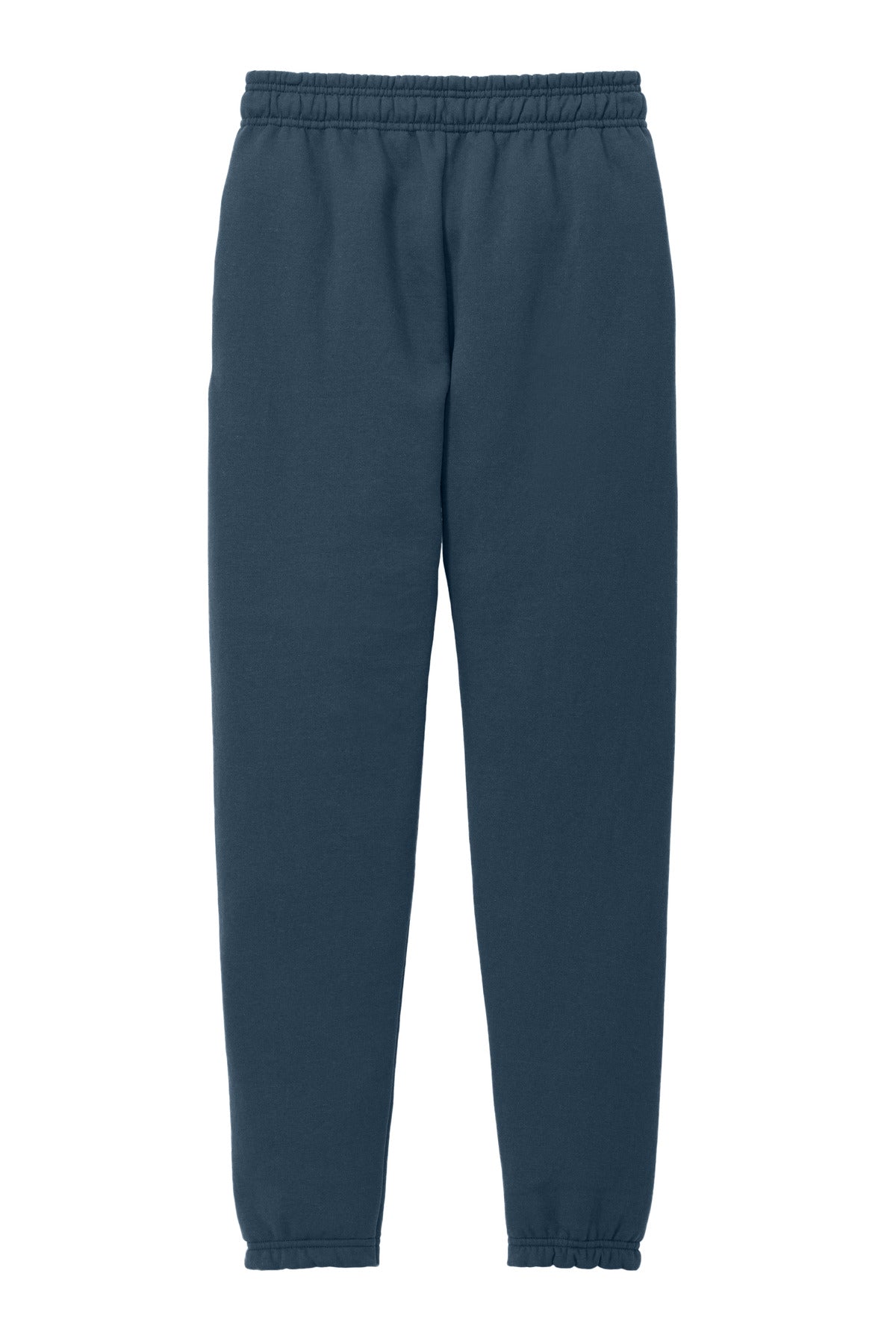 Rear View of Navy Port & Co Core Fleece Sweatpant PC78SP plain