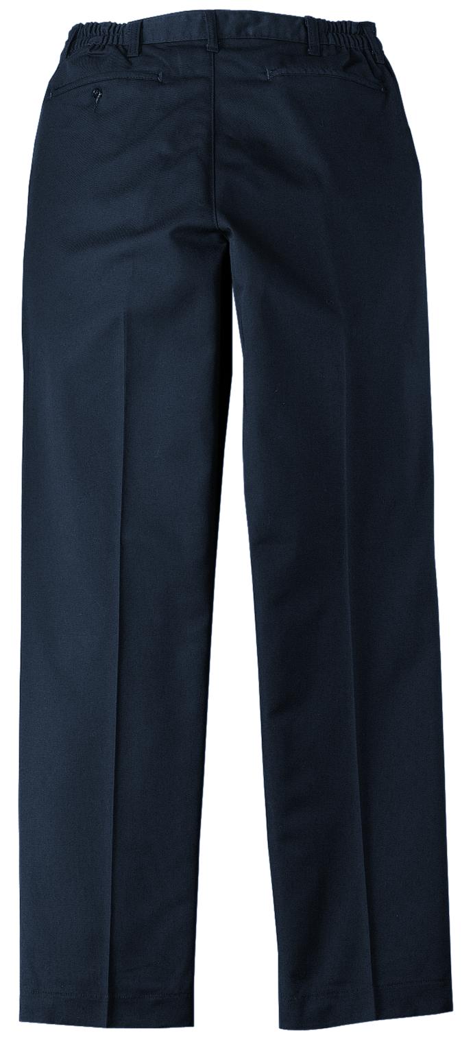 Rear View of Navy Red Kap Elastic Insert Pant. PT60 plain