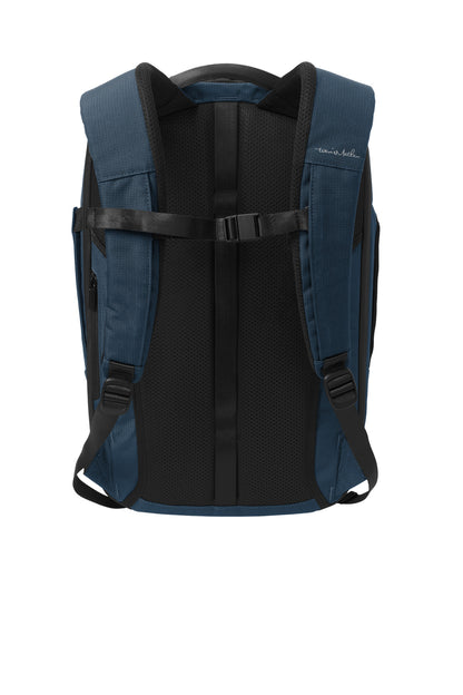 Rear View of Navy TravisMathew Lateral Backpack TMB107 plain