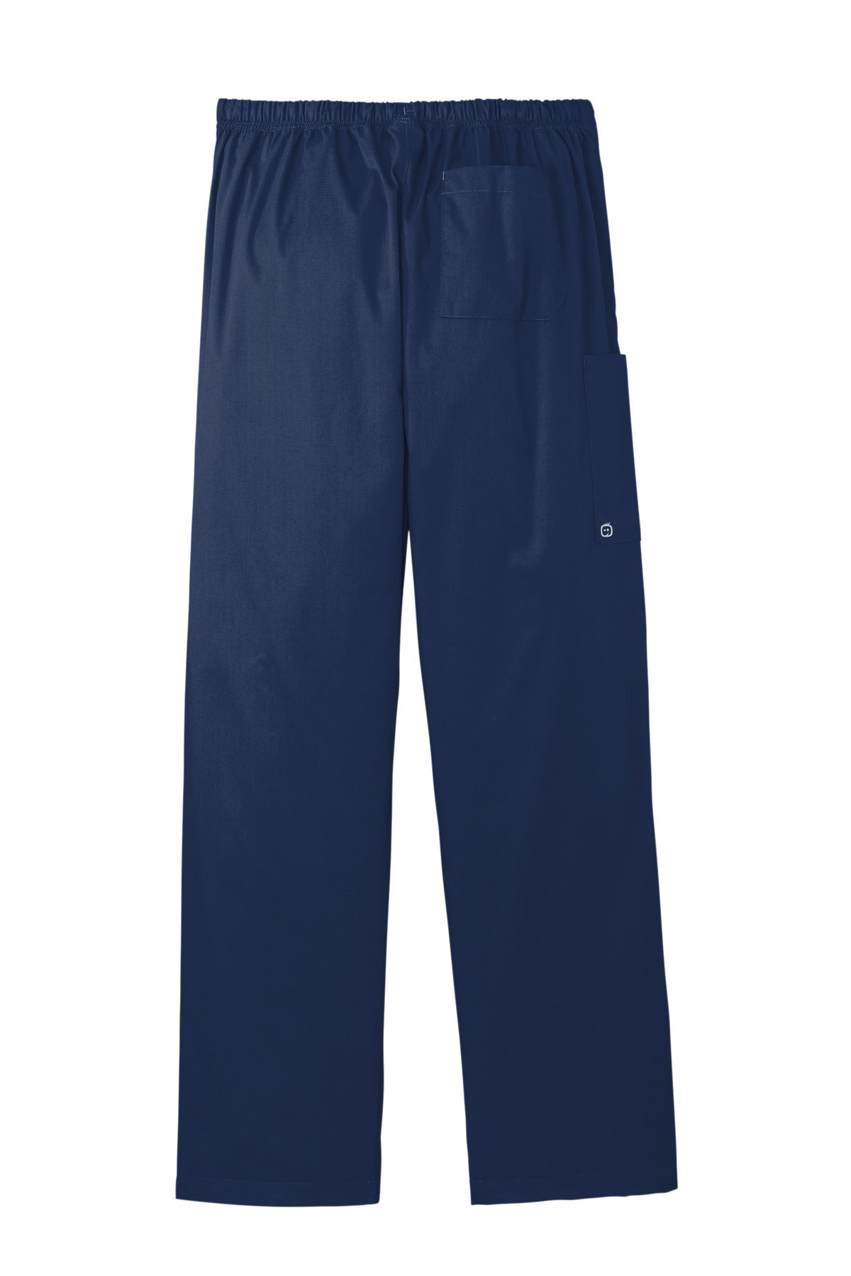 Rear View of Navy Wink Unisex Tall WorkFlex Cargo Pant WW3150T plain