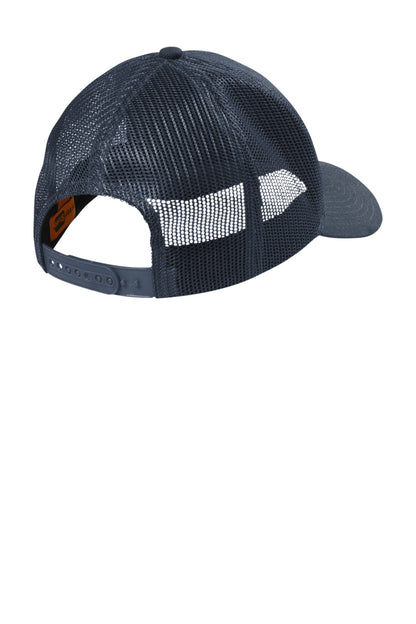 Rear View of NavyBlue CornerStone Canvas Mesh Back Cap. CS811 plain