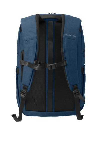 Rear View of NavyHthr TravisMathew Duration Backpack TMB105 plain