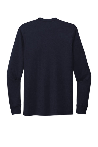 Rear View of NghtSkyNvy Allmade Unisex Tri-Blend Long Sleeve Tee AL6004 plain