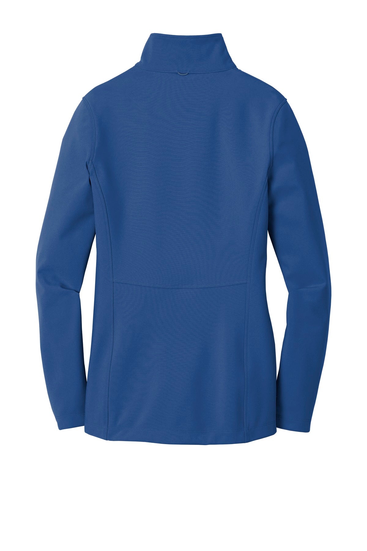 Rear View of Night Sky Blue Port Authority Women's Collective Soft Shell Jacket. L901 plain