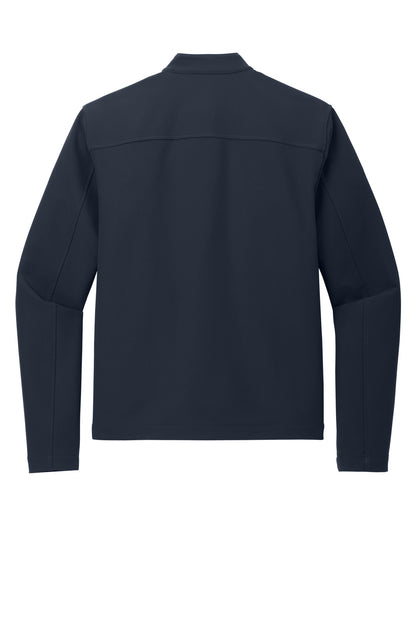 Rear View of NightNavy Mercer+Mettle Stretch Soft Shell Jacket MM7102 plain