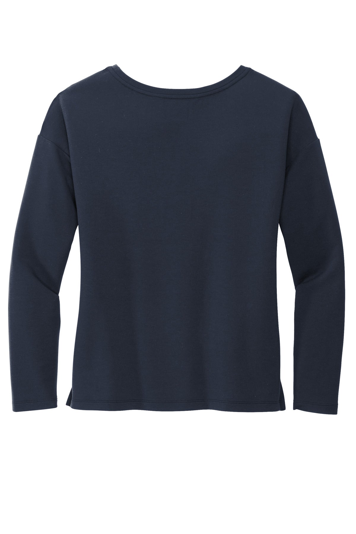 Rear View of NightNavy Mercer+Mettle Women's Stretch Drop Shoulder Pullover MM3013 plain
