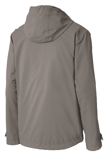 Rear View of Northern Grey Port Authority Northwest Slicker. J7710 plain