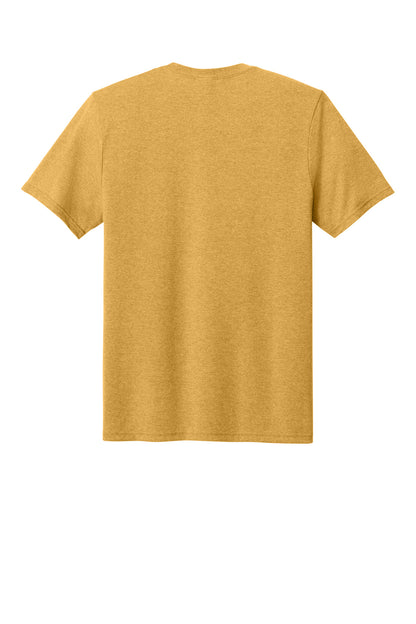 Rear View of OchreYlwHr Port & Co Tri-Blend Tee. PC330 plain