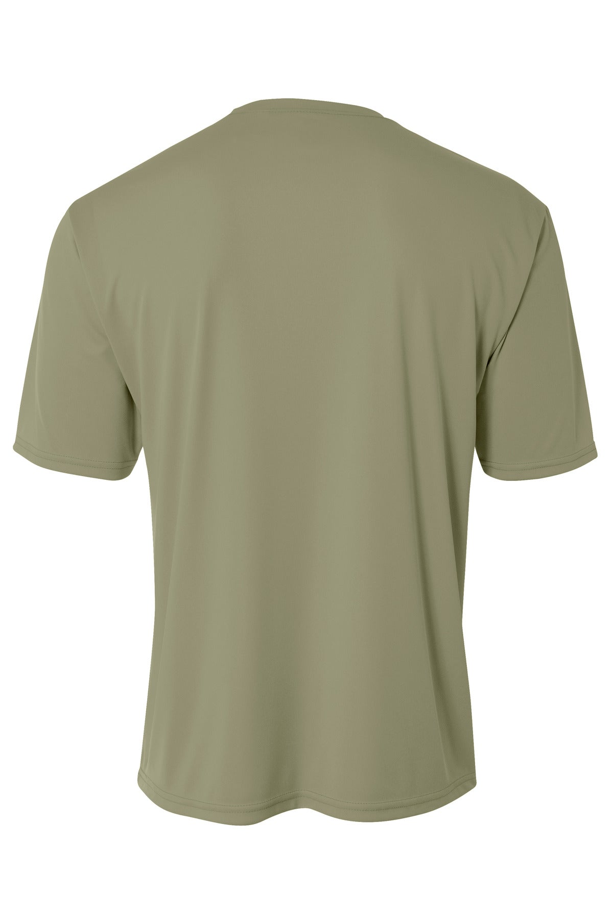 Rear View of Olive A4 Cooling Performance Short Sleeve Tee A4N3142 plain