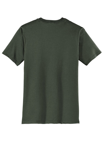 Rear View of Olive District Very Important Tee . DT6000 plain