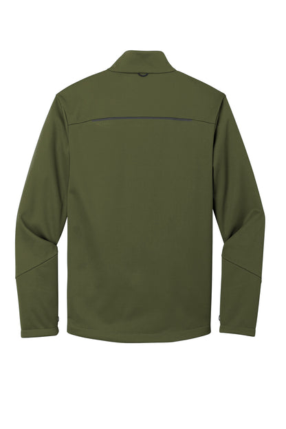 Rear View of OliveGreen Port Authority Collective Tech Soft Shell Jacket J921 plain