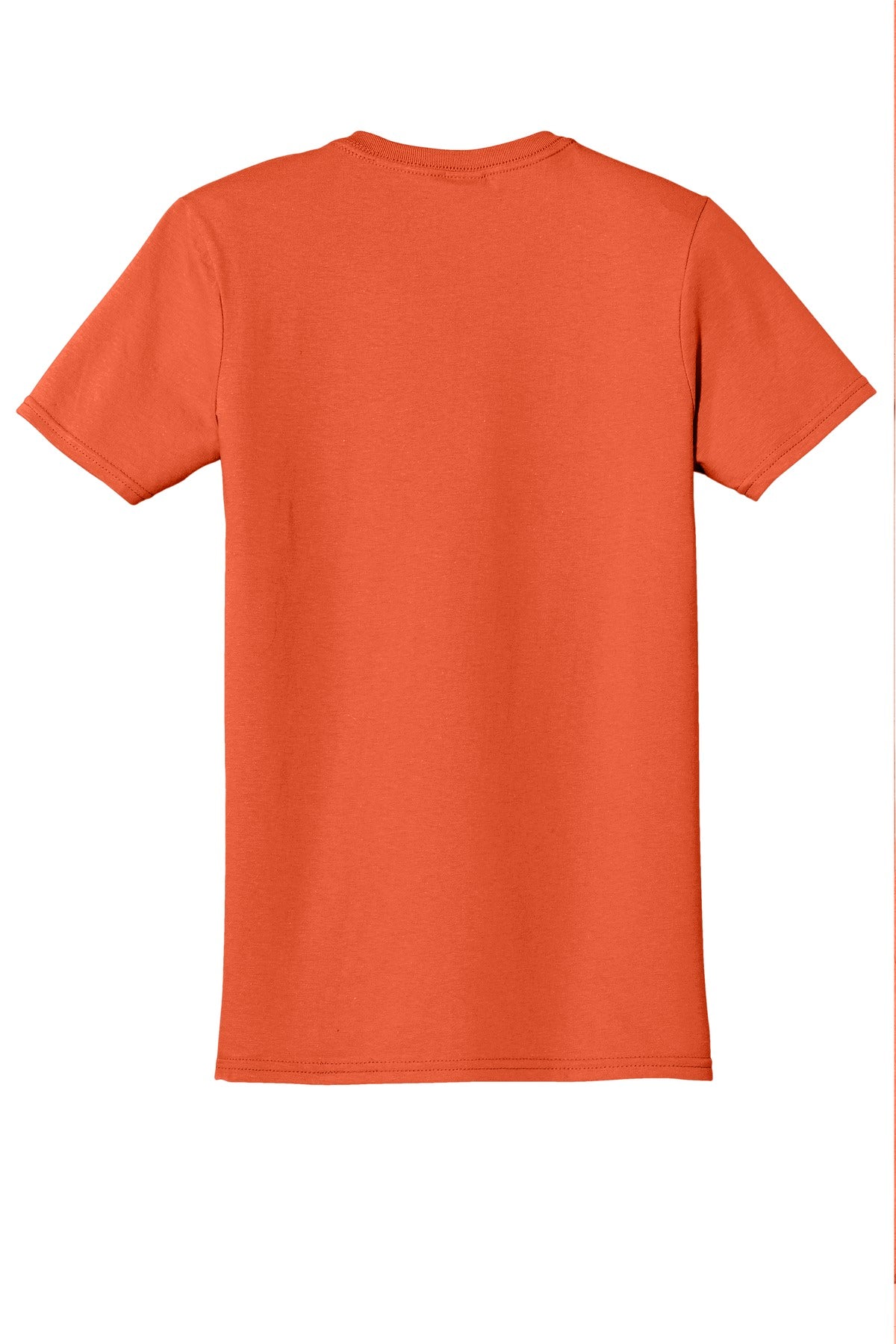 Rear View of Orange Gildan Softstyle T-Shirt. 64000 plain