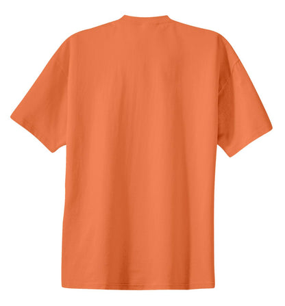 Rear View of Orange Sherbet Port & Co Essential Tee. PC61 plain