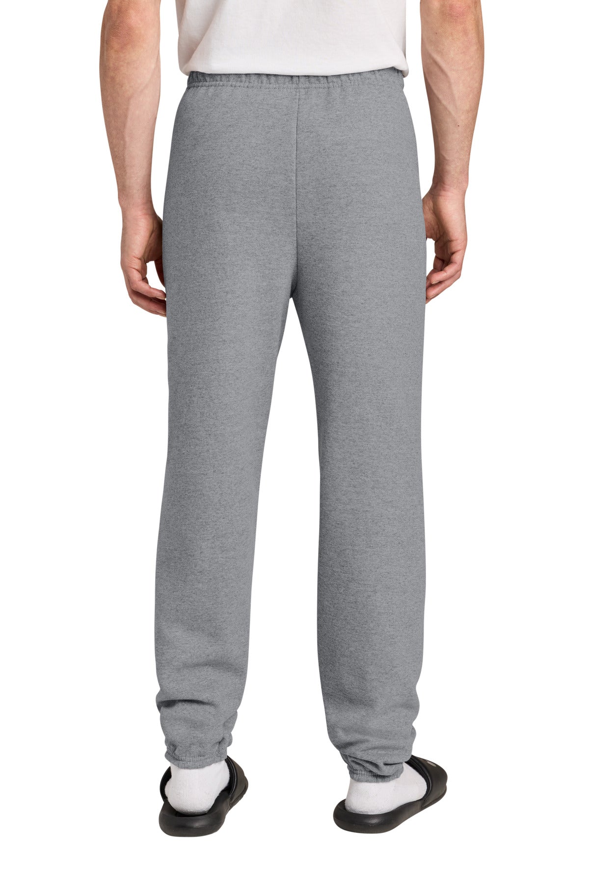 Rear View of Oxford Jerzees - NuBlend Sweatpant. 973M plain