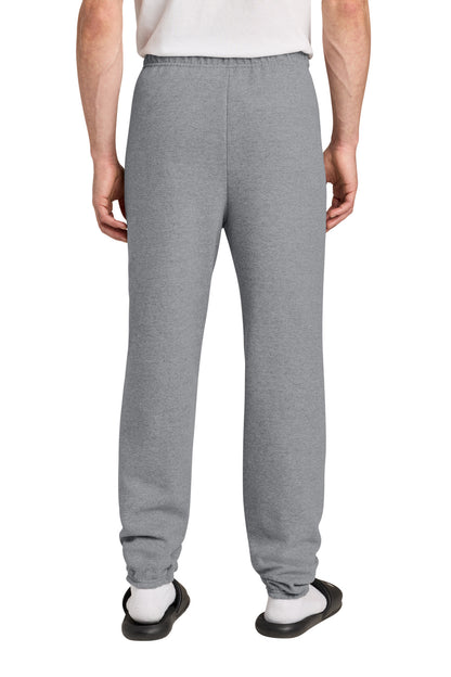Rear View of Oxford Jerzees - NuBlend Sweatpant. 973M plain