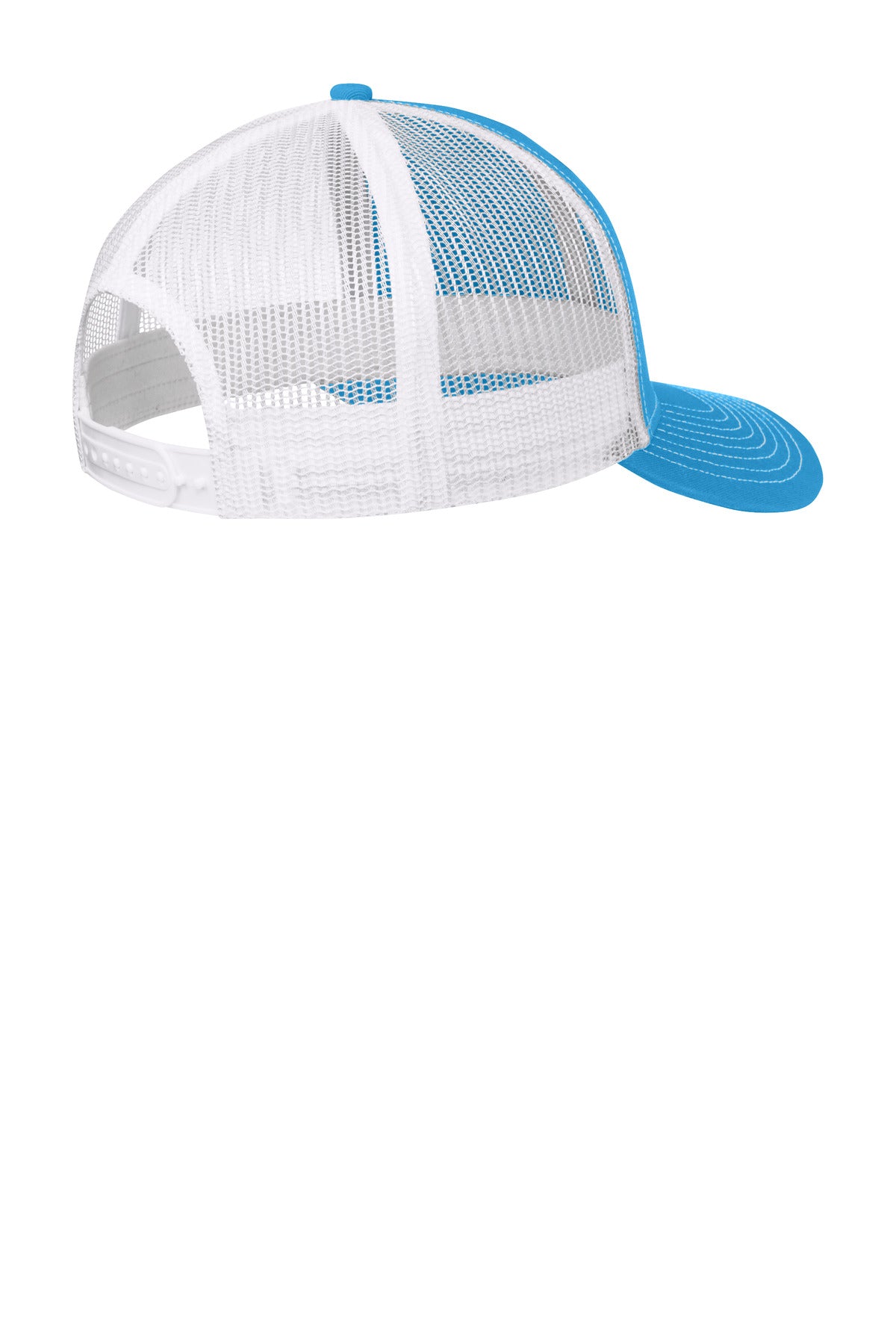 Rear View of ParcelB/Wh Port Authority Snapback Trucker Cap. C402 plain