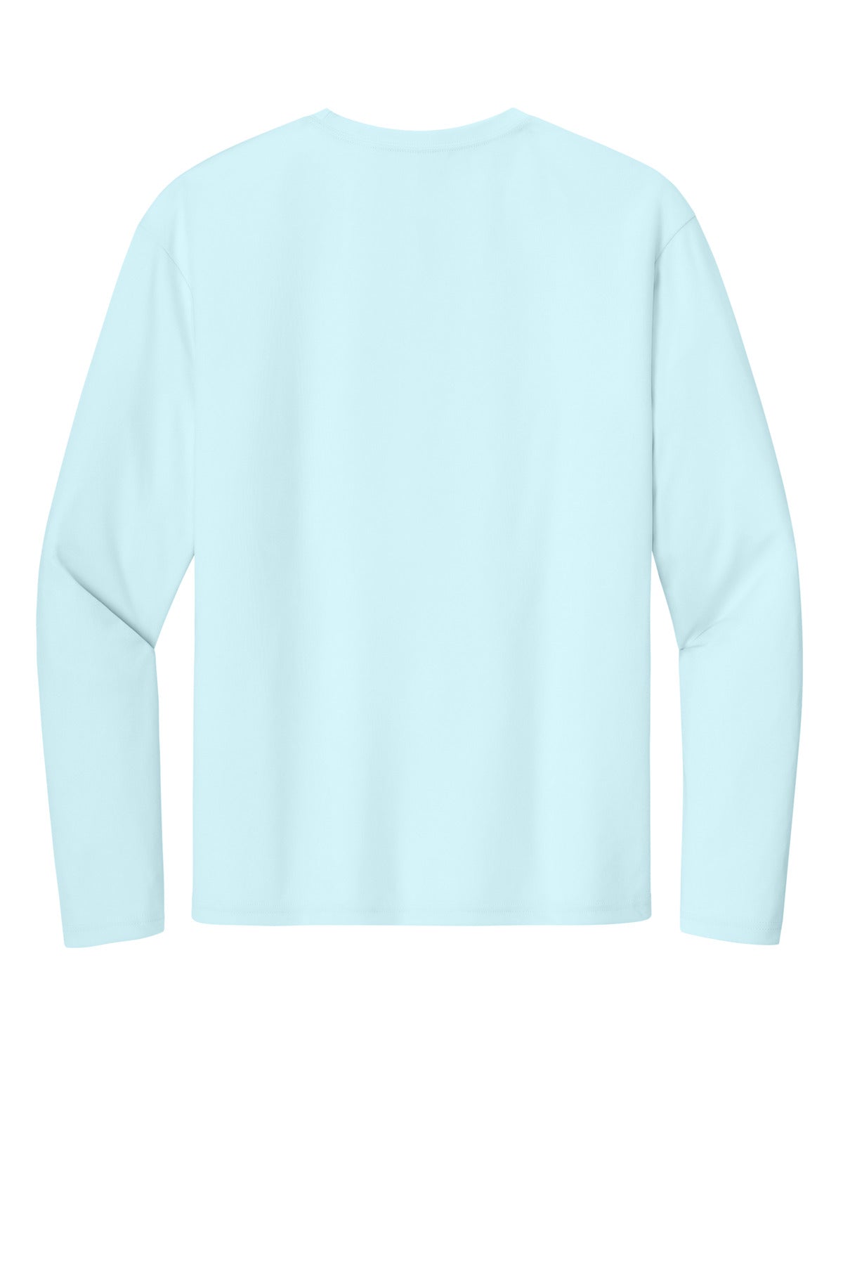 Rear View of PastelBlue A4 Cooling Performance Long Sleeve Tee A4N3165 plain