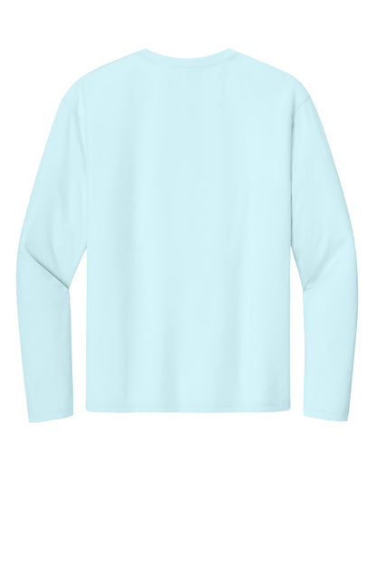 Rear View of PastelBlue A4 Cooling Performance Long Sleeve Tee A4N3165 plain