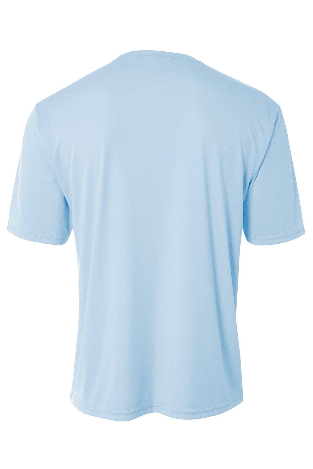 Rear View of PastelBlue A4 Cooling Performance Short Sleeve Tee A4N3142 plain