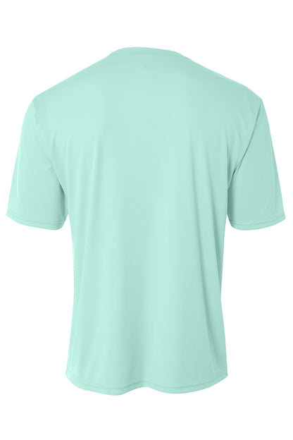 Rear View of PastelMint A4 Cooling Performance Short Sleeve Tee A4N3142 plain