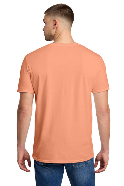 Rear View of Peach Jerzees Premium Blend Ring Spun T-Shirt 560M plain