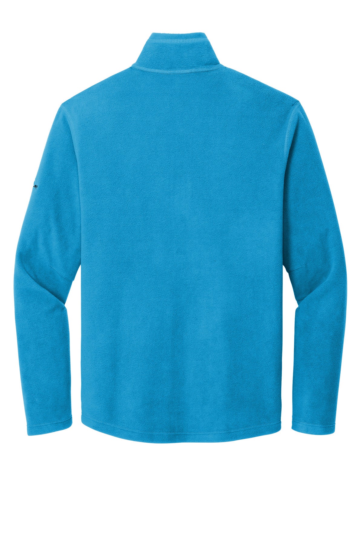 Rear View of Peak Blue Eddie Bauer 1/2-Zip Microfleece Jacket. EB226 plain