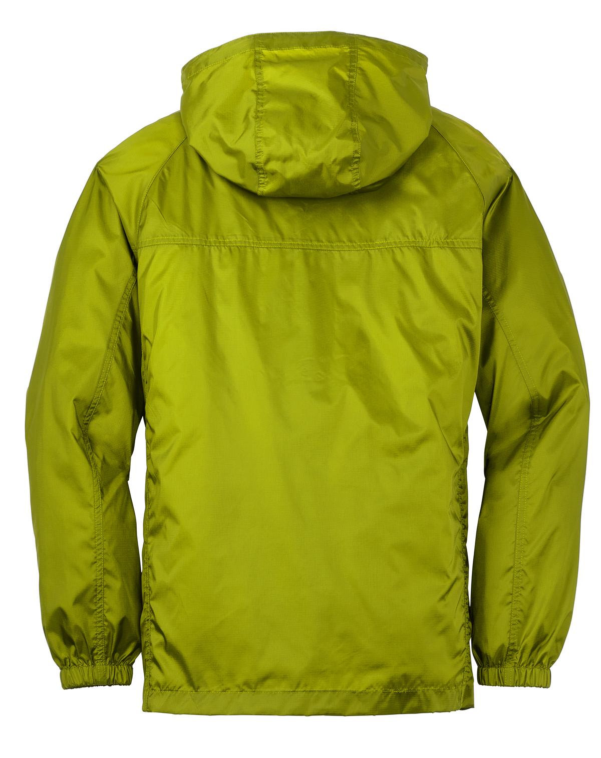 Rear View of Pear Eddie Bauer - Packable Wind Jacket. EB500 plain
