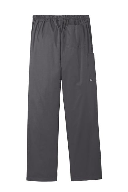 Rear View of Pewter Wink Unisex WorkFlex Cargo Pant WW3150 plain