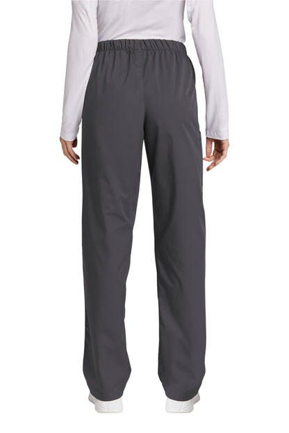 Rear View of Pewter Wink Women's Tall WorkFlex Cargo Pant WW4550T plain