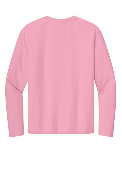 Rear View of Pink A4 Cooling Performance Long Sleeve Tee A4N3165 plain