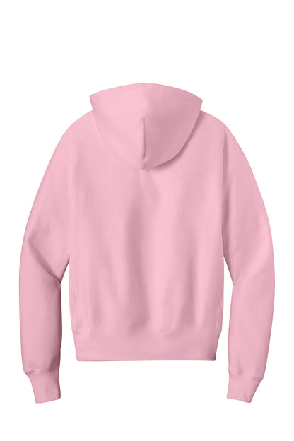 Rear View of PinkCandy Champion Reverse Weave Hooded Sweatshirt S101 plain