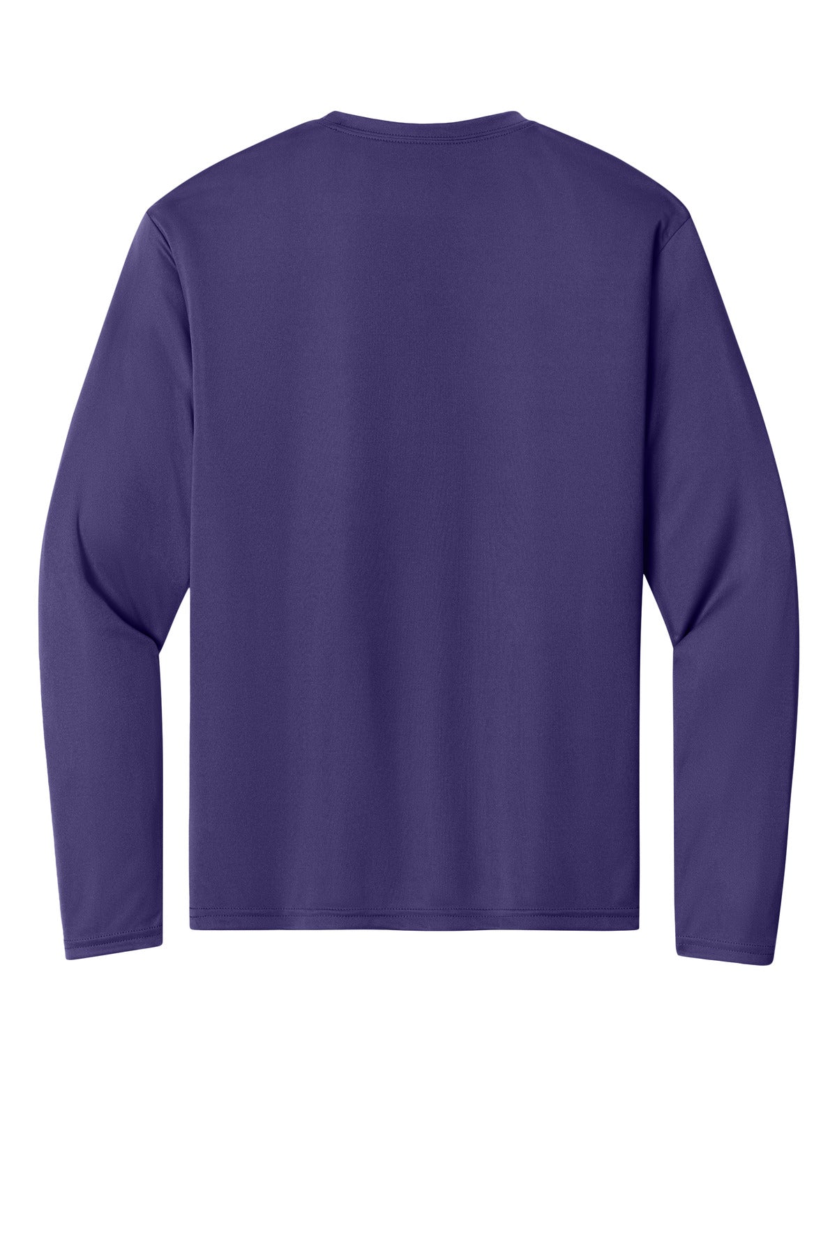 Rear View of Purple A4 Cooling Performance Long Sleeve Tee A4N3165 plain