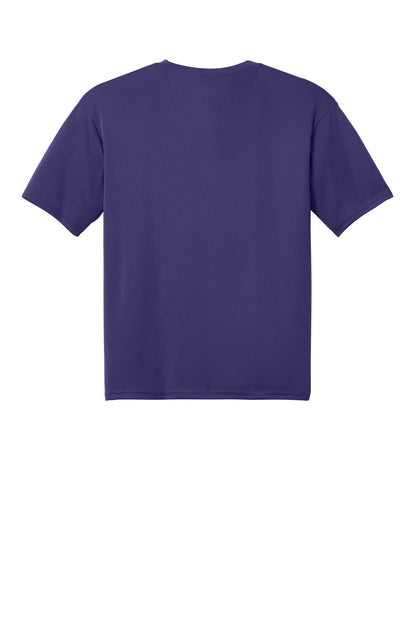 Rear View of Purple A4 Cooling Performance Short Sleeve Tee A4N3142 plain
