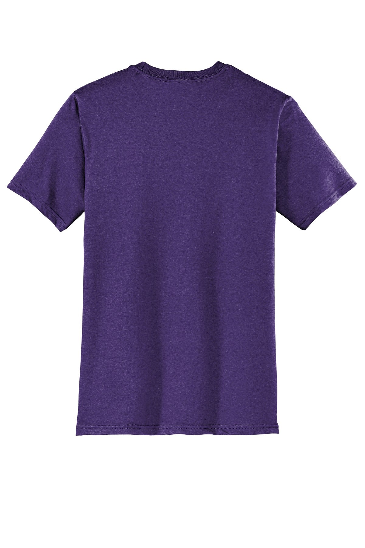 Rear View of Purple District Very Important Tee . DT6000 plain