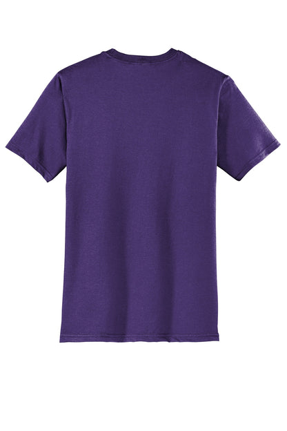 Rear View of Purple District Very Important Tee . DT6000 plain