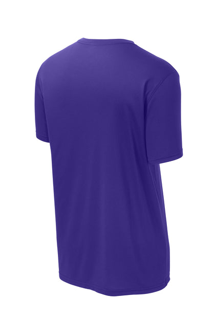 Rear View of Purple Sport-Tek Echo Tee ST760 plain