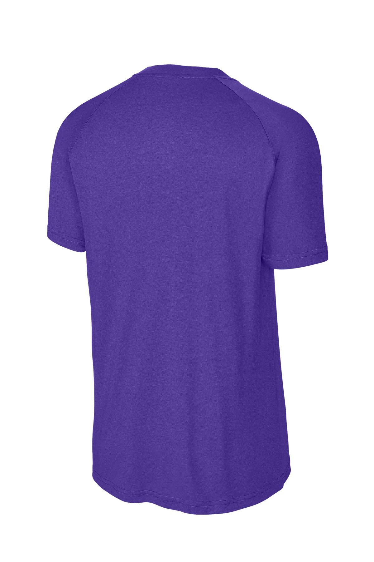 Rear View of Purple Sport-Tek PosiCharge Competitor 2-Button Henley ST359 plain
