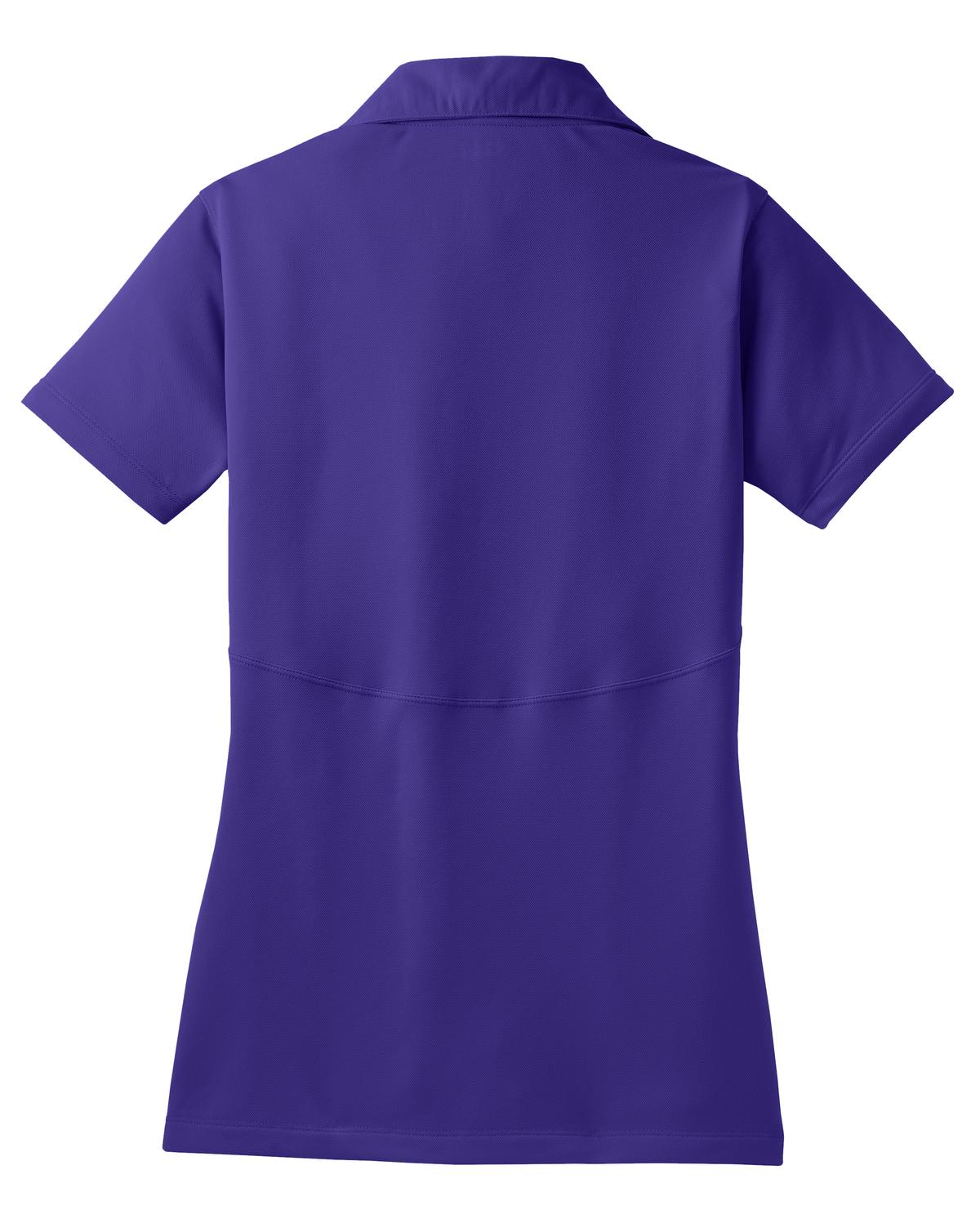 Rear View of Purple Sport-Tek Women's Micropique Sport-Wick Polo. LST650 plain