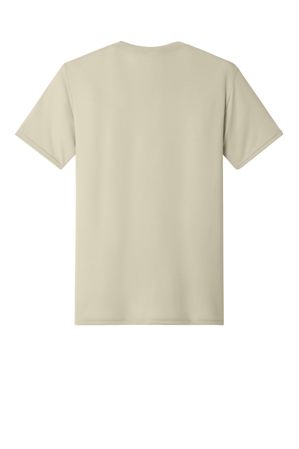 Rear View of Putty Jerzees Dri-Power 100% Polyester T-Shirt. 21M plain
