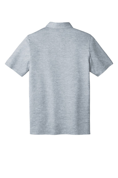 Rear View of QuiShaGyHt TravisMathew Oceanside Heather Polo. TM1MU412 plain